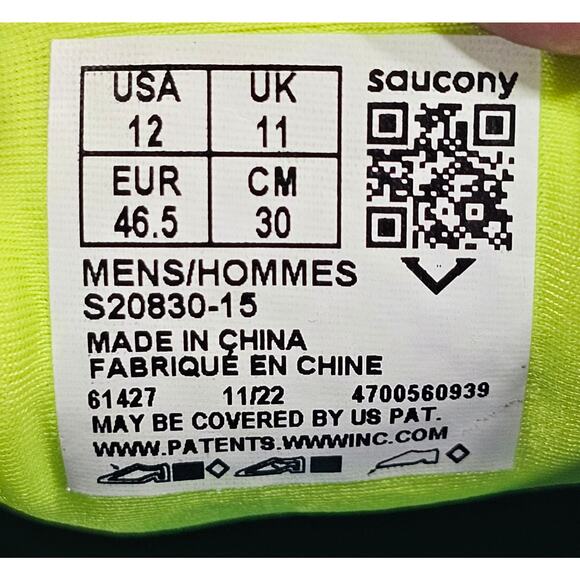 Saucony Ride 16 Fossil Palm Size 12 Men's S20830-15 Running Shoes - Picture 7 of 7